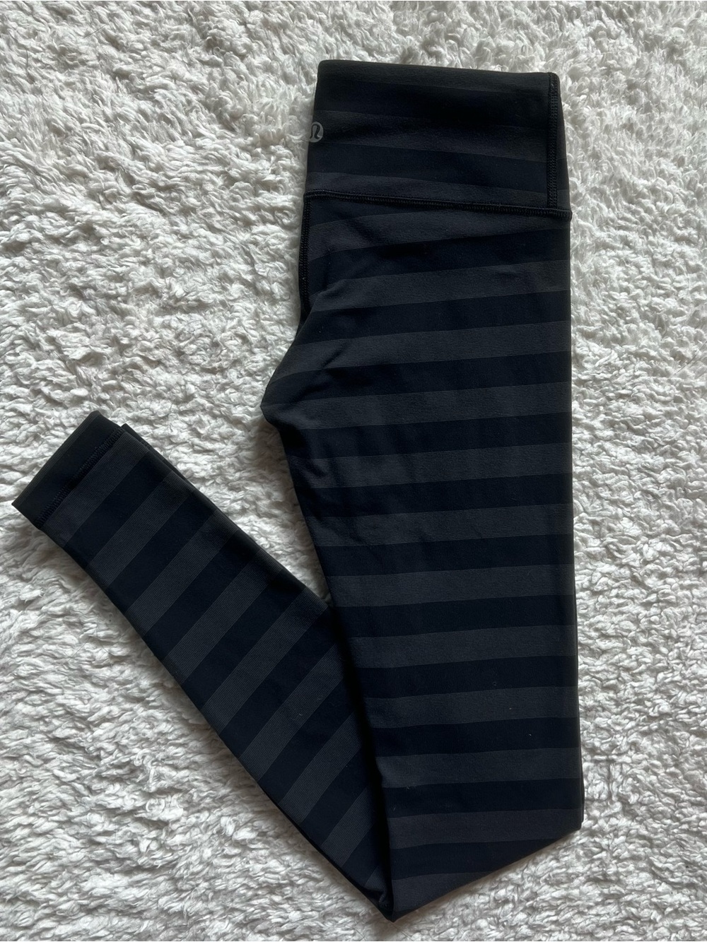 Lululemon Wunder Under Pant Micro Macro Stripe Black Soot Black Leggings (4)